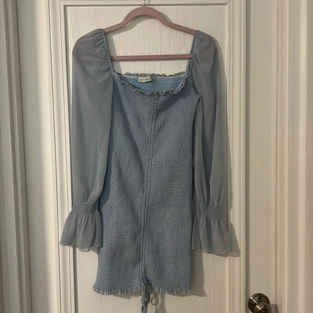 American Threads blue fitted dress